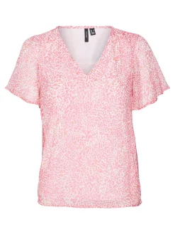 VMSMILLA SS V-NECK TOP WVN GA