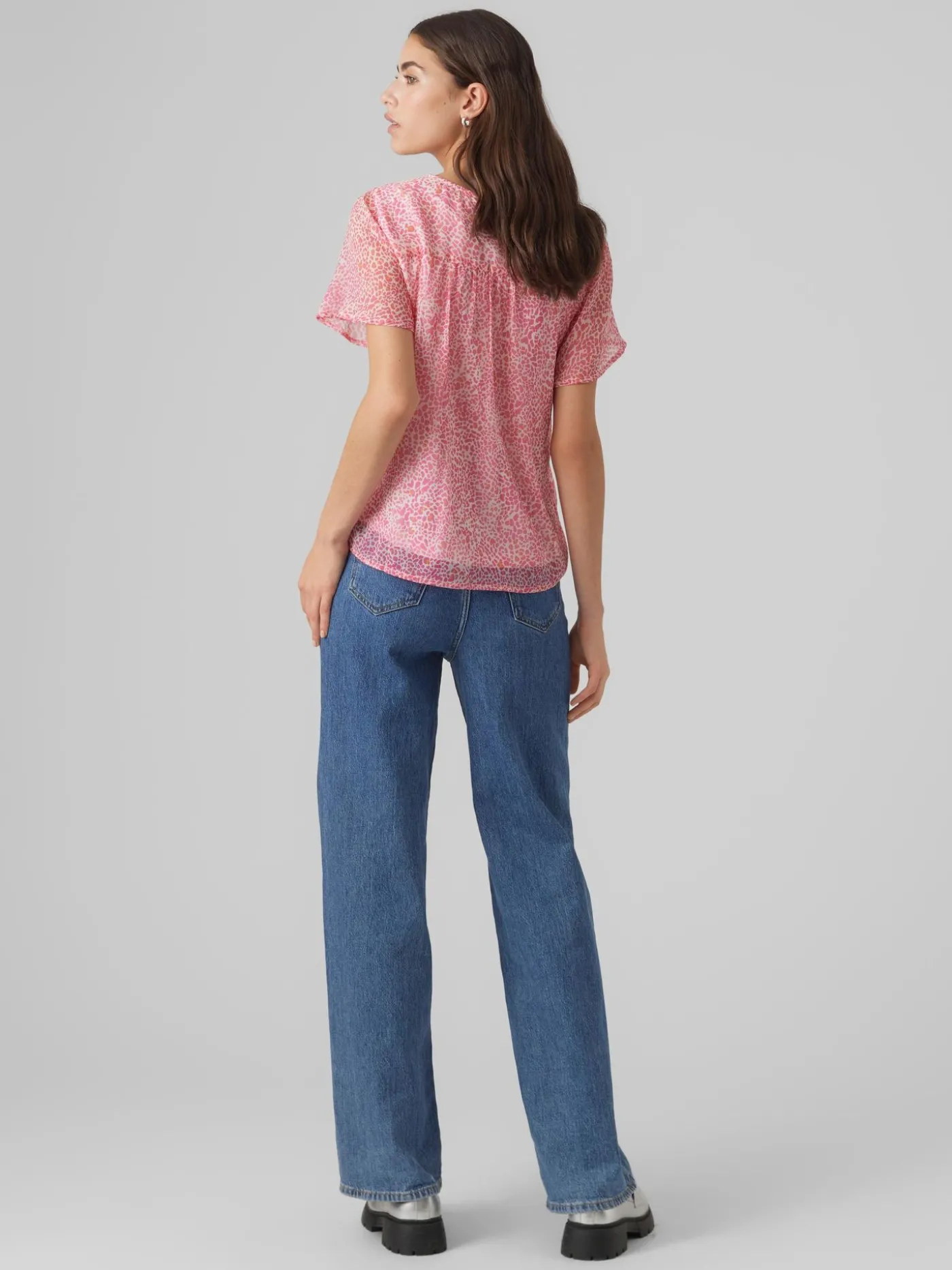 VMSMILLA SS V-NECK TOP WVN GA