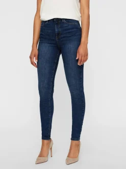 VMSOPHIA HW SKINNY JEANS MD BL NOOS - Medium Blue