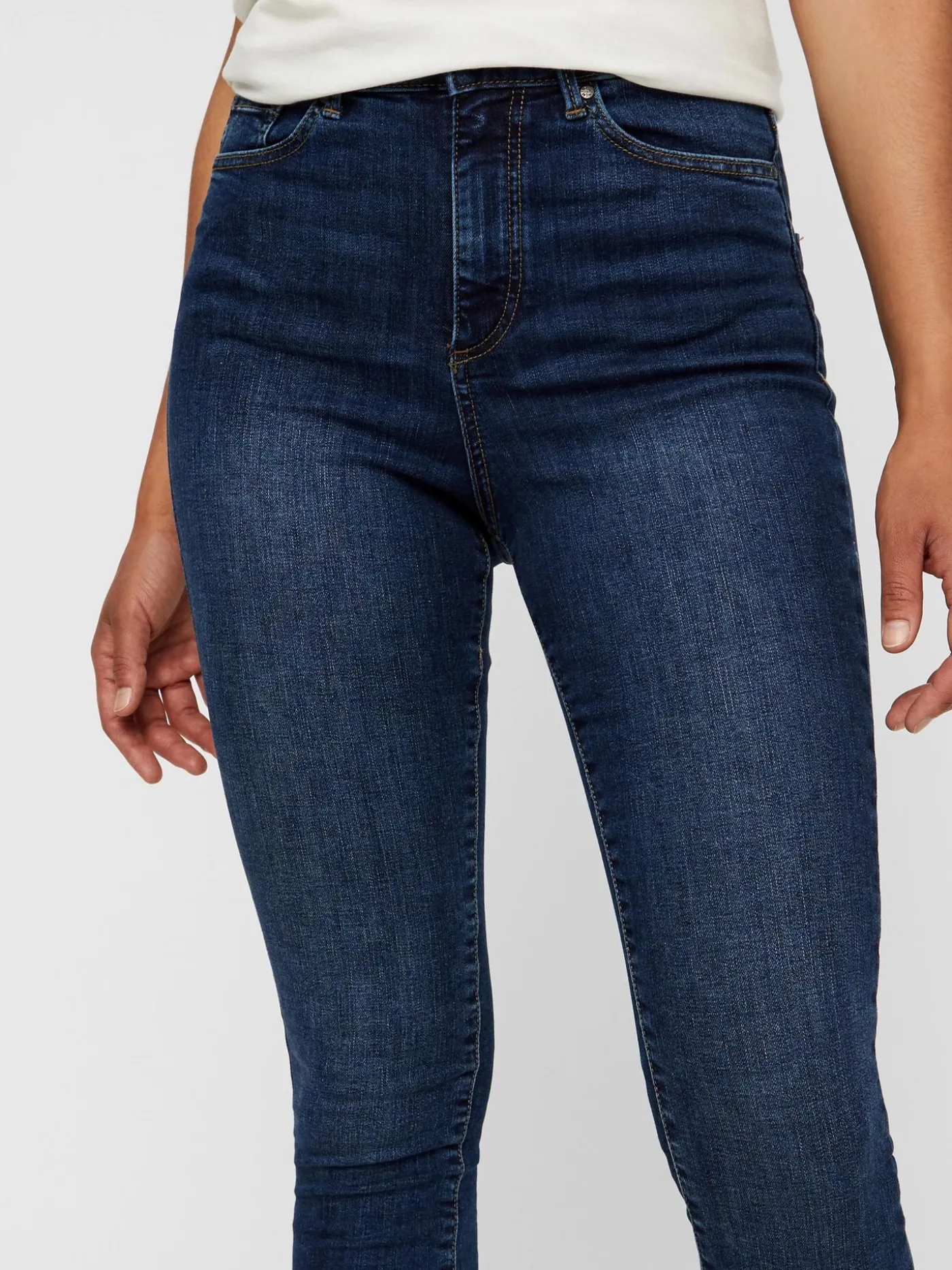 VMSOPHIA HW SKINNY JEANS MD BL NOOS - Medium Blue