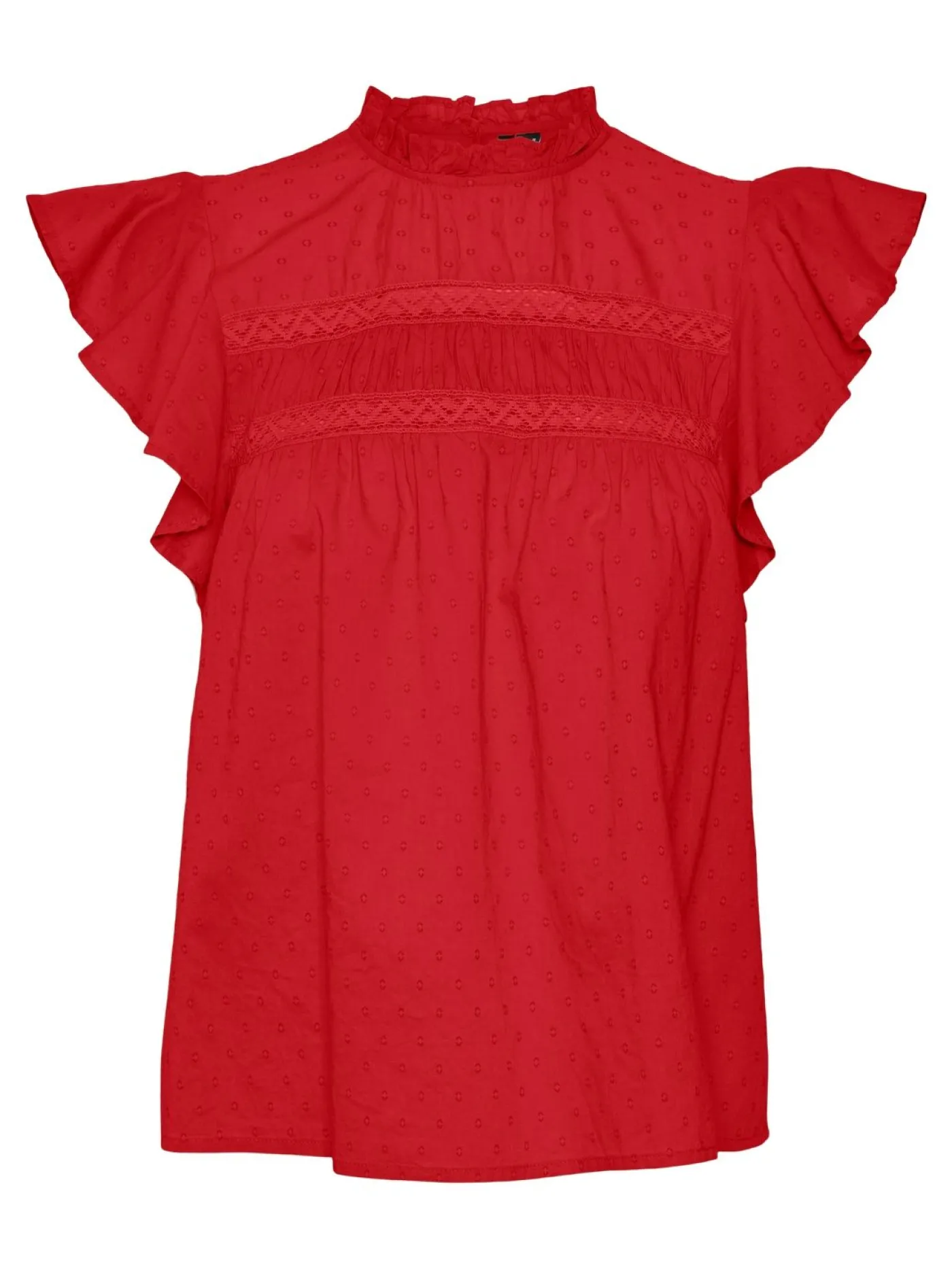 VMTRINE SL LACE TOP WVN GA NOOS