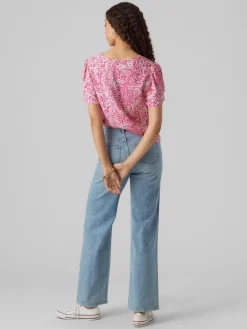 VMULIPPA S/S V-NECK TOP WVN BTQ