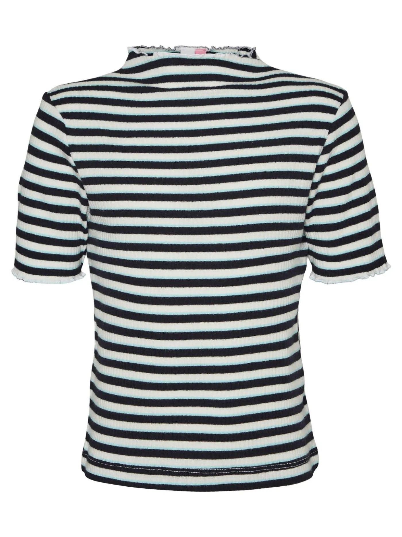 VMVIO SS HIGH NECK STRIPE TOP JRS G