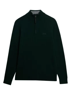 Wool blend half zip jumper
