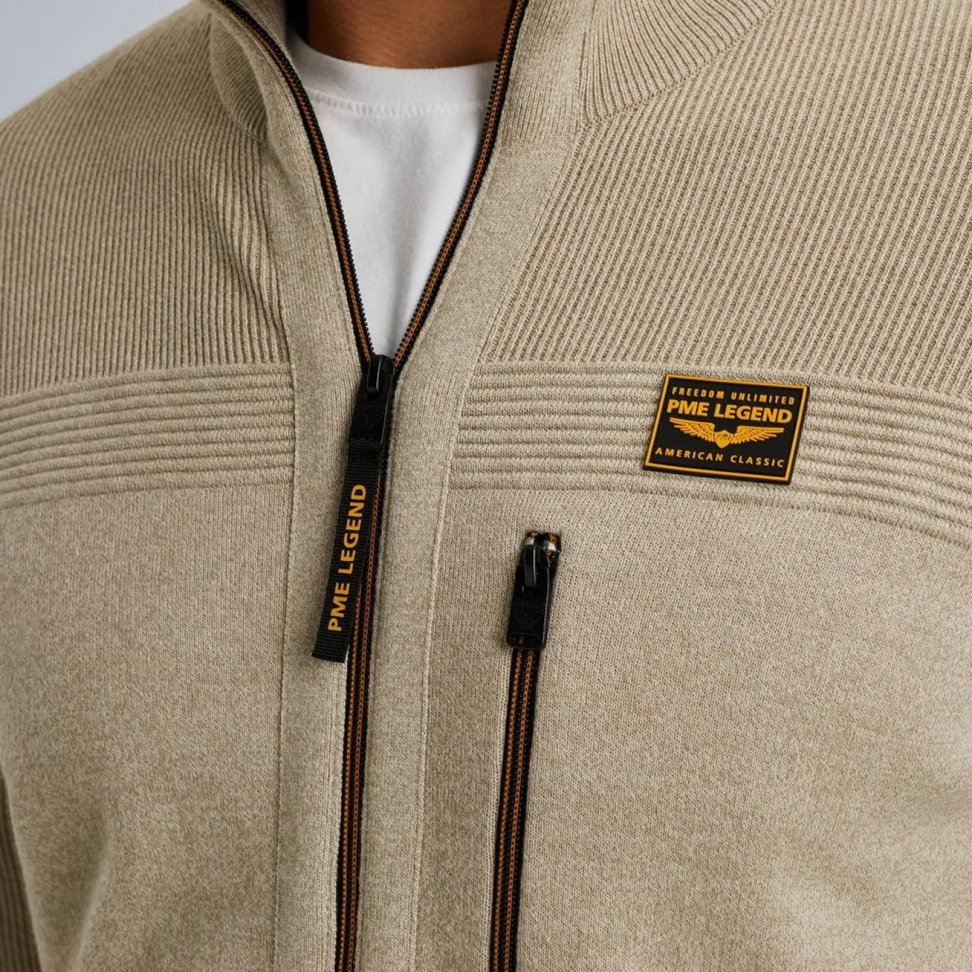 Zip jacket cotton double face