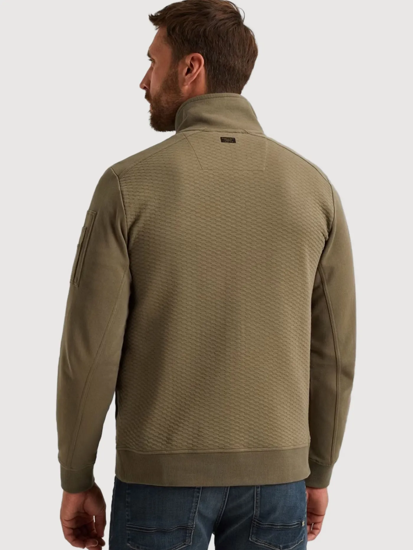 Zip jacket jacquard interlock swea